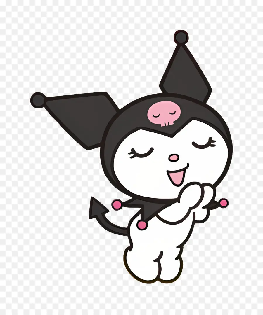 Kuromi，Personaje De Dibujos Animados Con Los Ojos Cerrados PNG