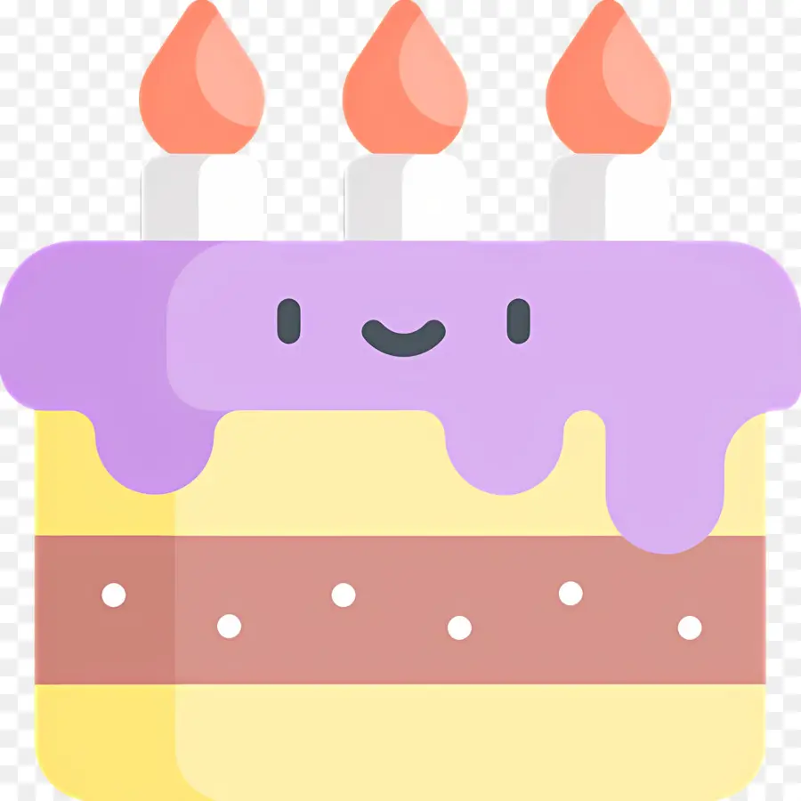 Torta De Cumpleaños，Lindo Pastel Con Velas PNG