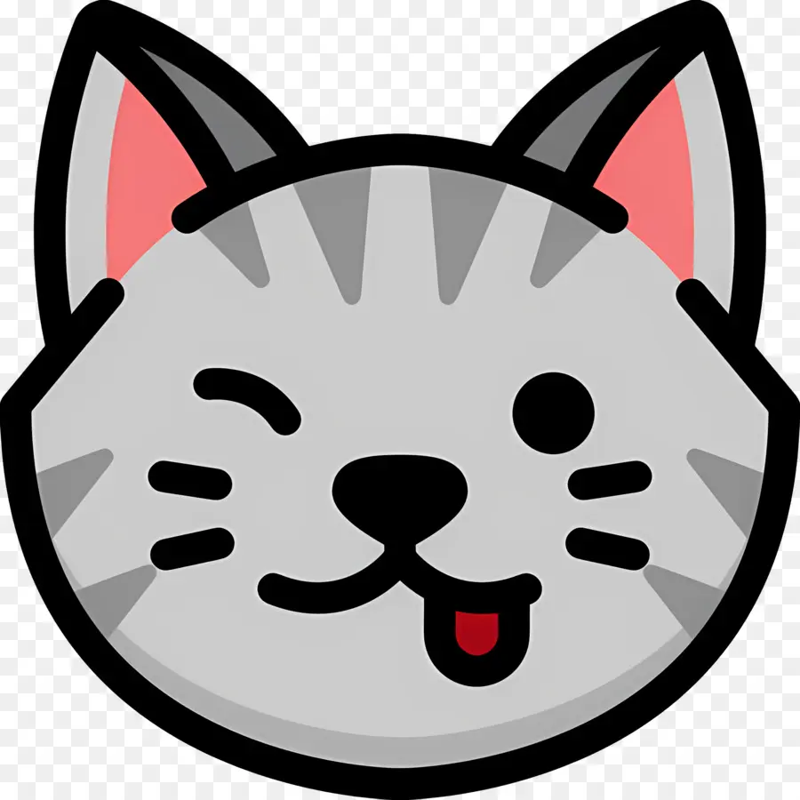 Emojis De Gato，Gato Gris PNG