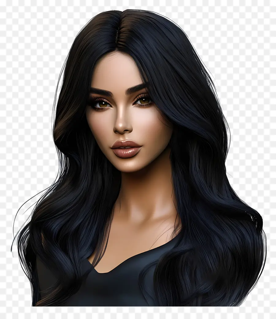 Kim Kardashian，Mujer De Pelo Negro PNG