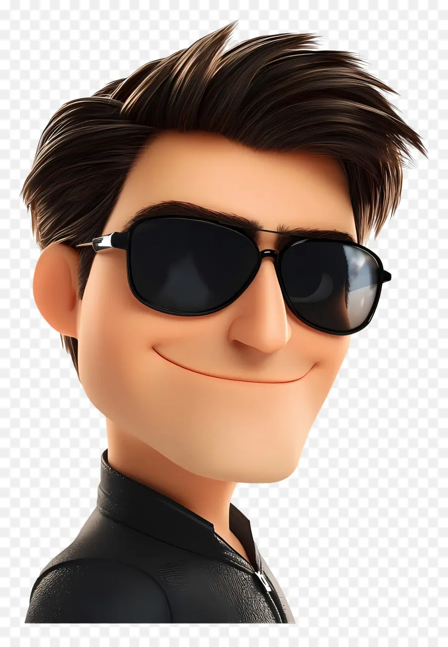 Tom Crucero，Hombre De Dibujos Animados Con Gafas De Sol PNG