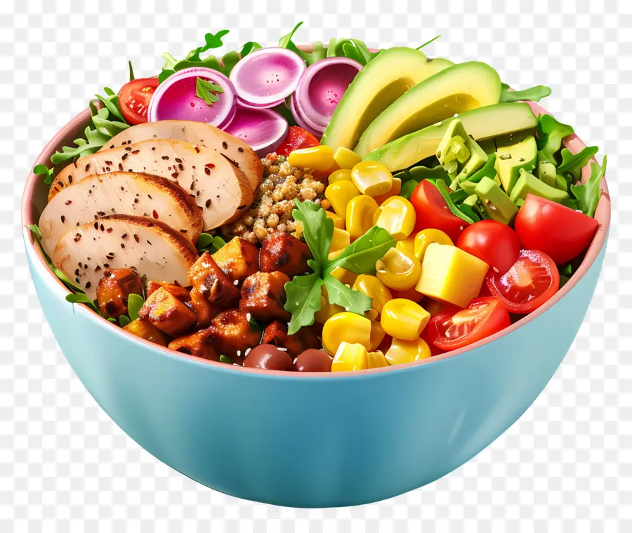 Ensalada Cobb，Ensaladera Colorida PNG