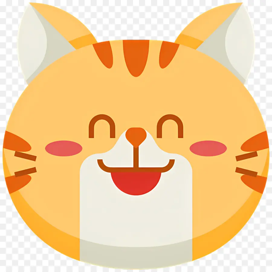 Emojis De Gato，Gato Feliz PNG