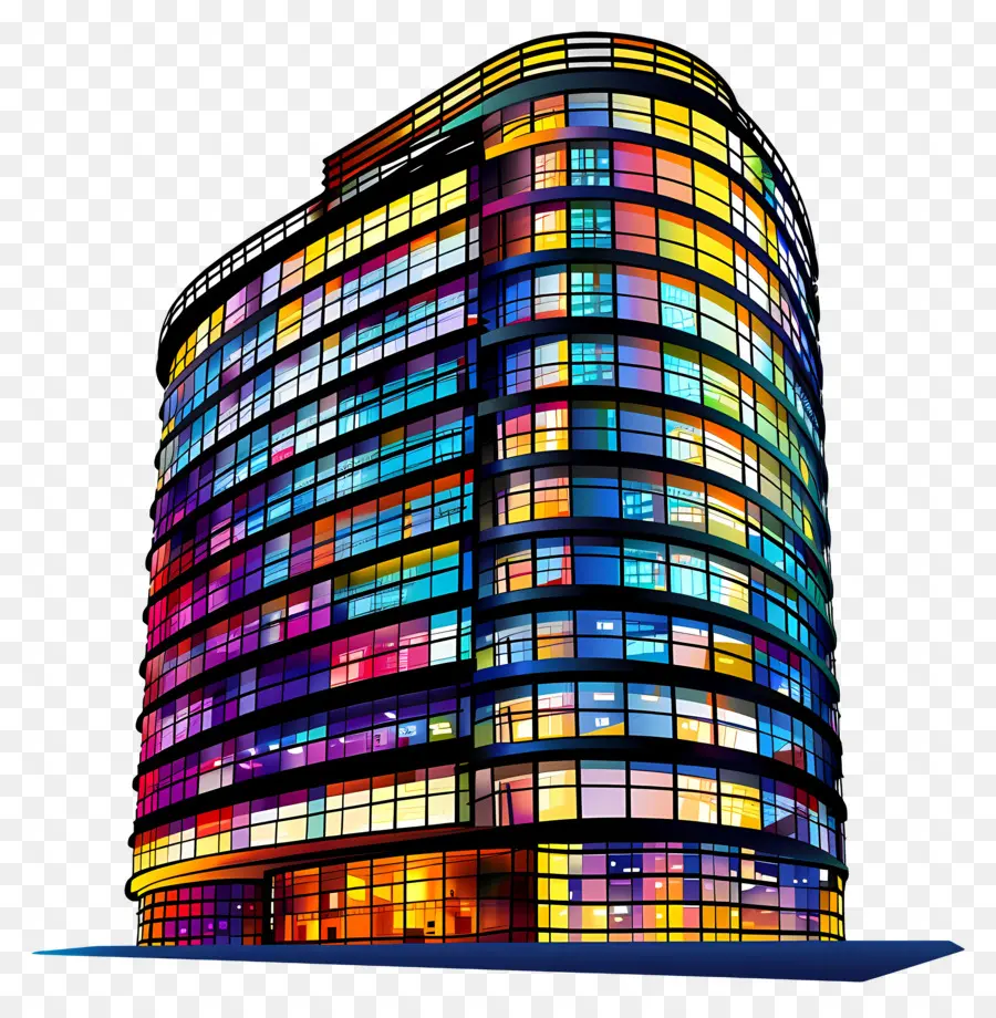 Edificio De Oficinas，Edificio Colorido PNG