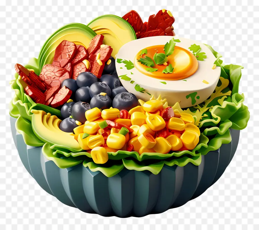 Ensalada Cobb，Ensaladera Saludable PNG