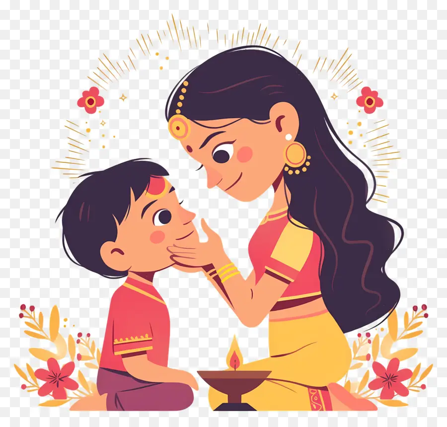 Bhai Dooj，Madre E Hijo PNG