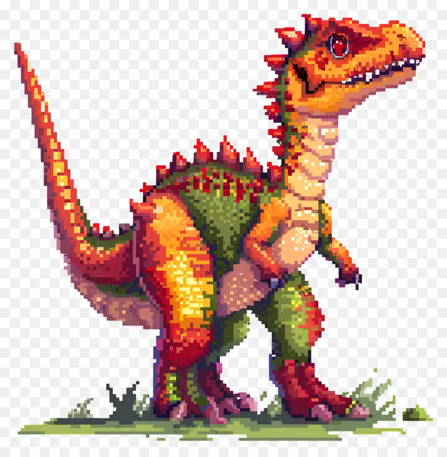 Dinosaurio Píxel，Dinosaurio Pixelado PNG