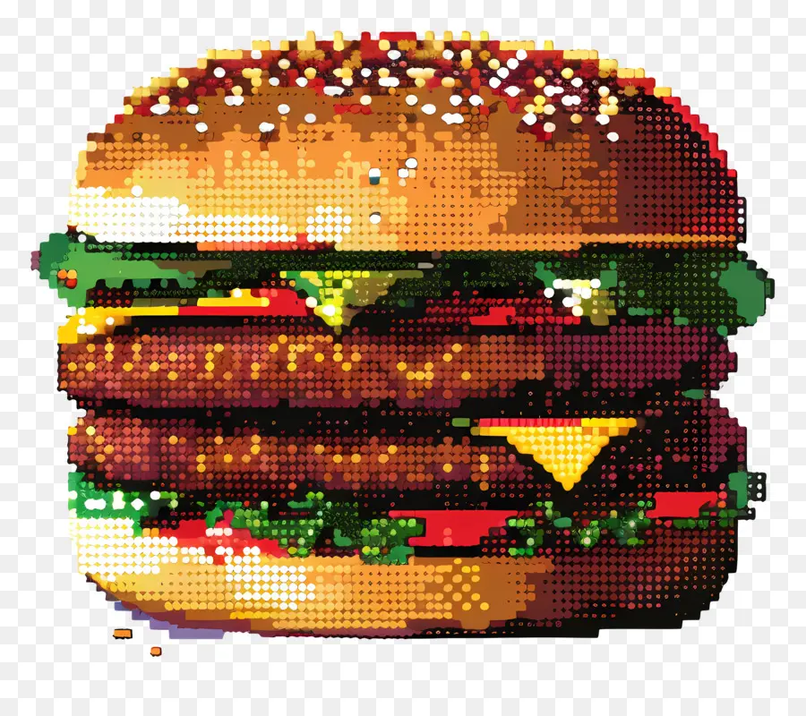 Hamburguesa De Píxeles，Hamburguesa Pixelada PNG