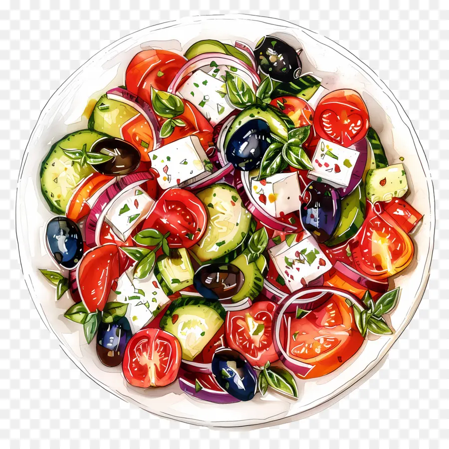 Ensalada Griega，Ensalada Colorida PNG