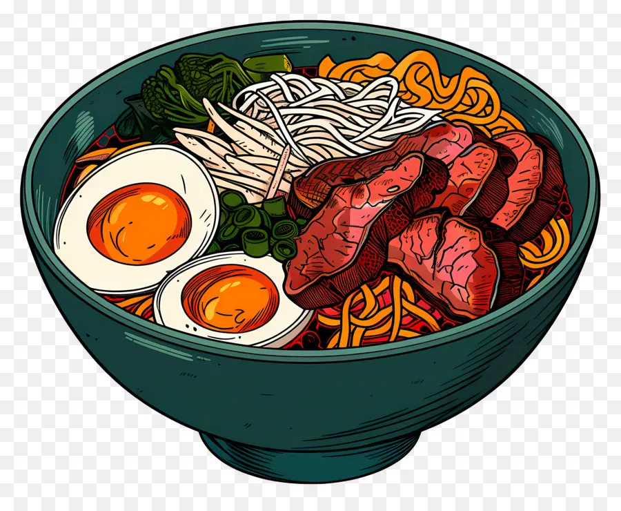 Tazón De Ramen，Ramen Con Huevo PNG