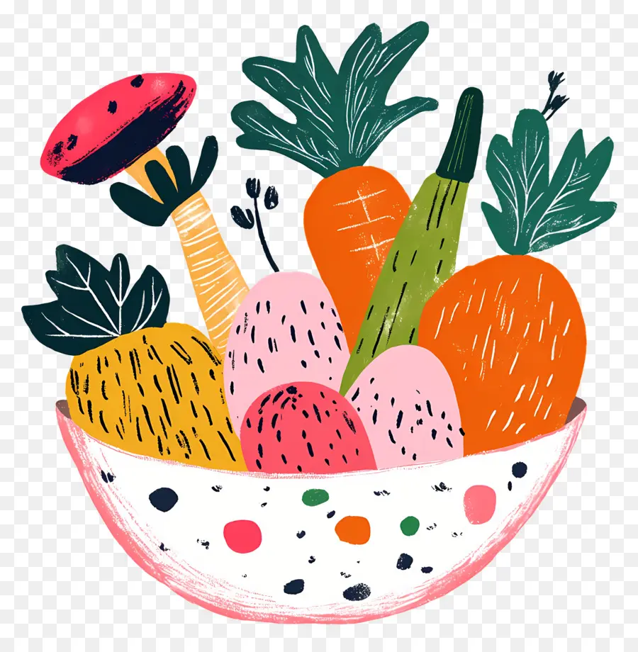 Verduras Y Frutas，Tazón De Verduras Y Frutas PNG