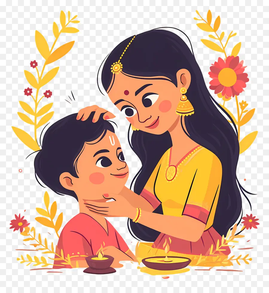 Bhai Dooj，Madre E Hijo PNG