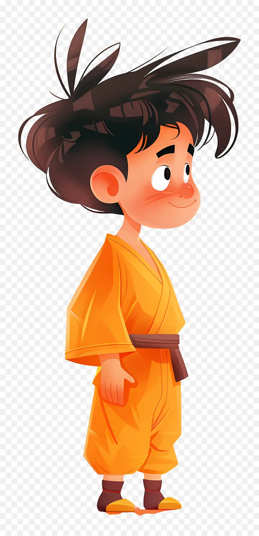 Goku，Niño Con Traje De Artes Marciales PNG