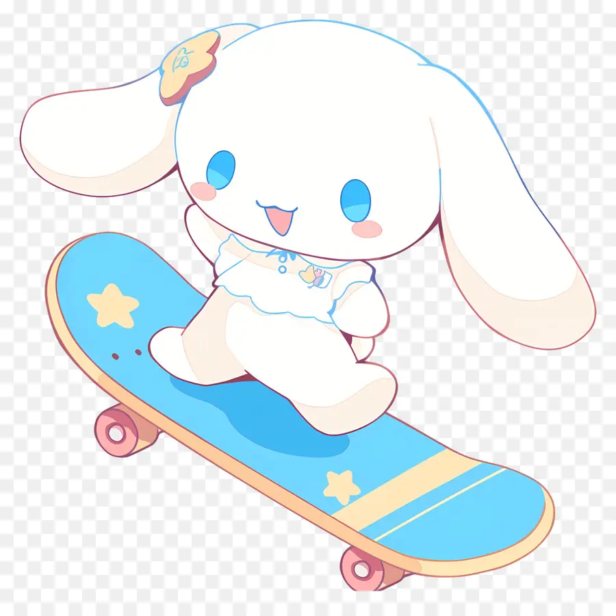 Lindo Cinnamoroll，Lindo Personaje En Patineta PNG