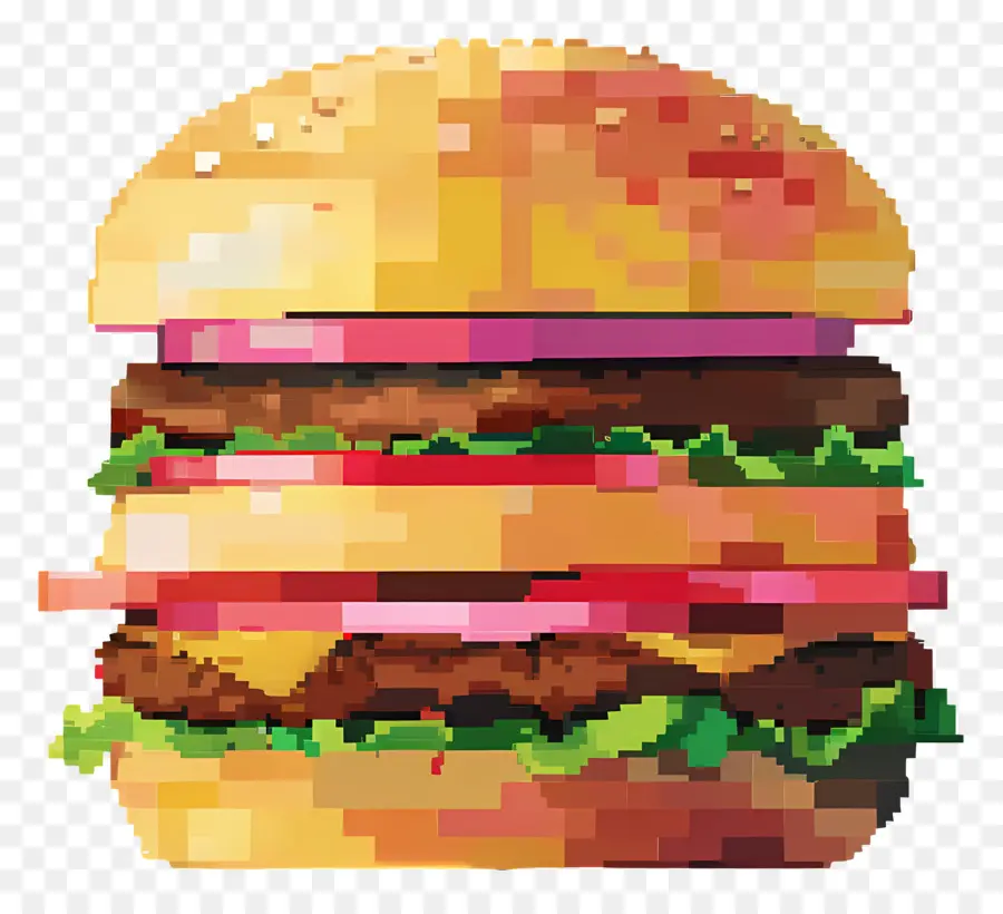 Hamburguesa De Píxeles，Queso PNG