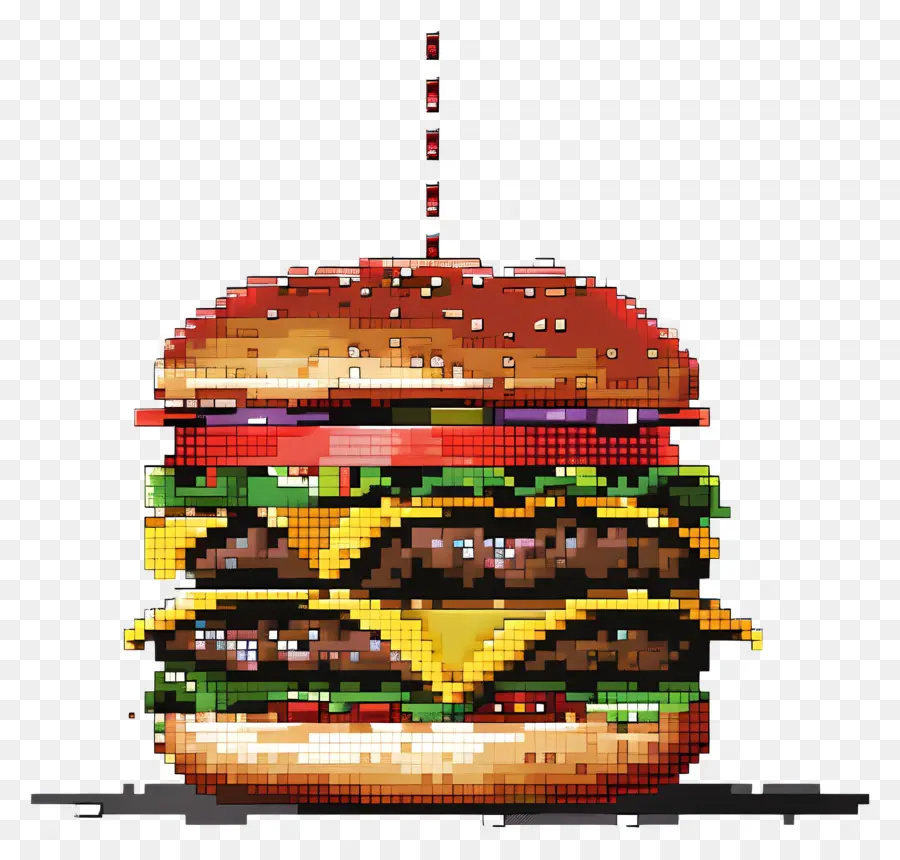 Hamburguesa De Píxeles，Queso PNG