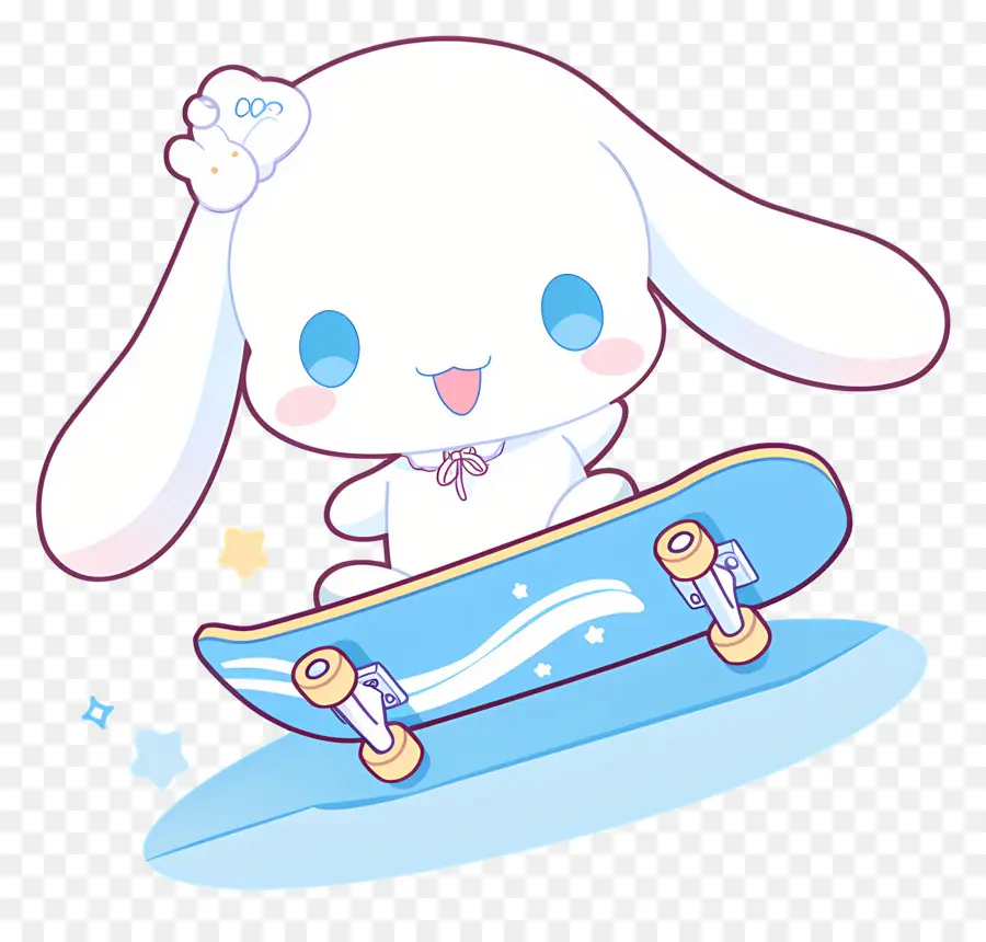 Lindo Cinnamoroll，Lindo Personaje En Patineta PNG