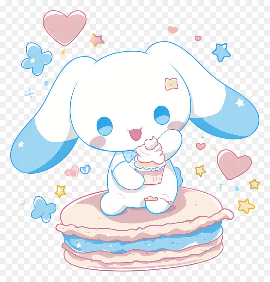 Lindo Cinnamoroll，Lindo Conejito Con Postre PNG