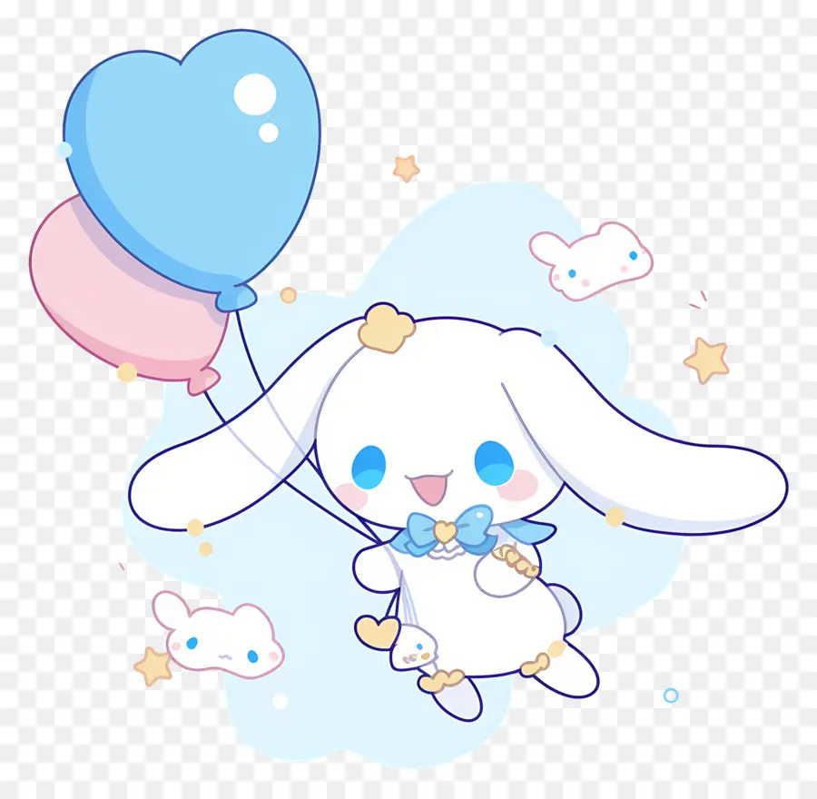 Lindo Cinnamoroll，Lindo Personaje Con Globos PNG