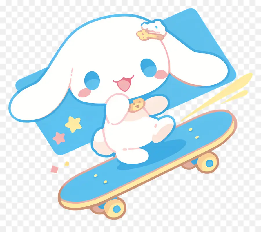 Lindo Cinnamoroll，Lindo Personaje En Patineta PNG