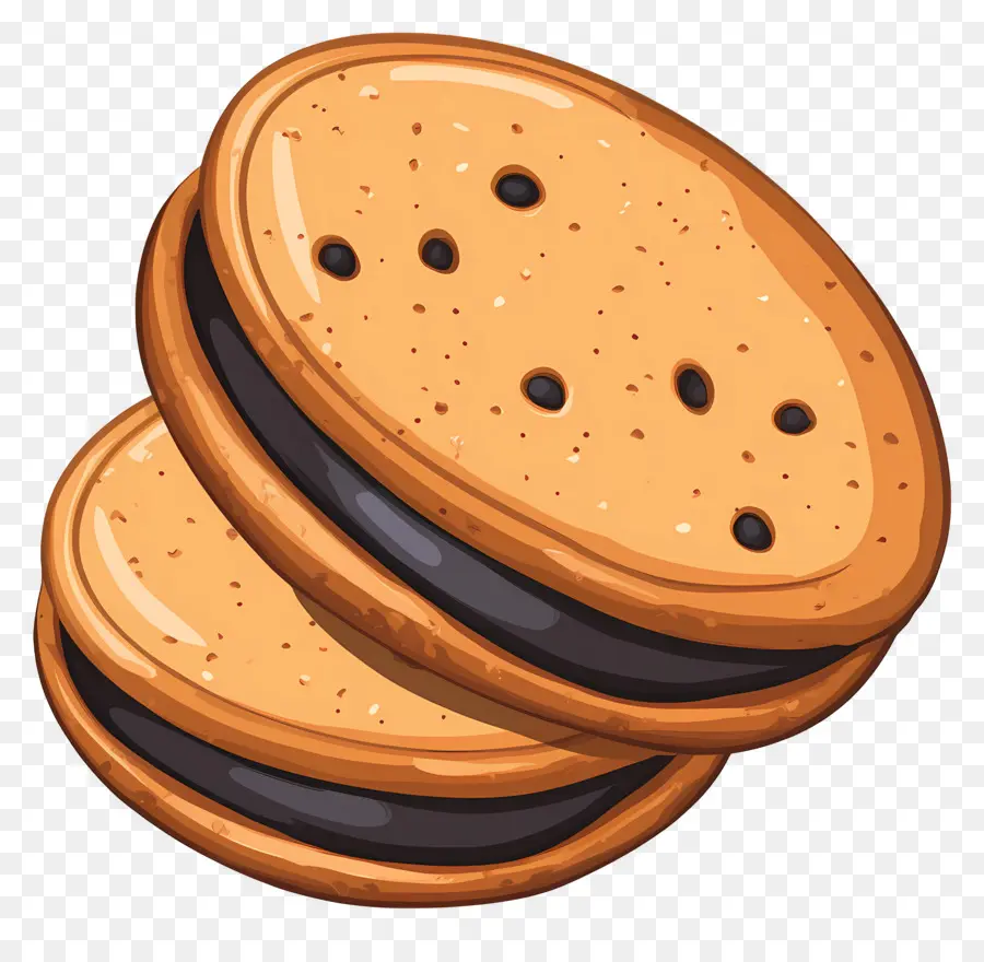 Galleta De Chocolate，Galletas Con Relleno PNG