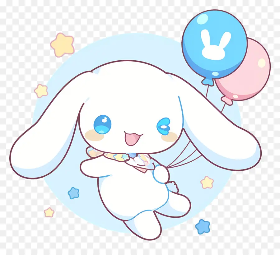 Lindo Cinnamoroll，Lindo Personaje Con Globos PNG