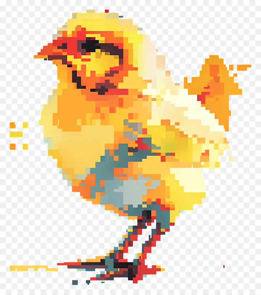 Pollito Pixel，Chica Pixelada PNG