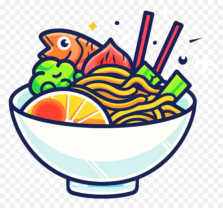 Tazón De Ramen，Tazón De Fideos De Dibujos Animados PNG