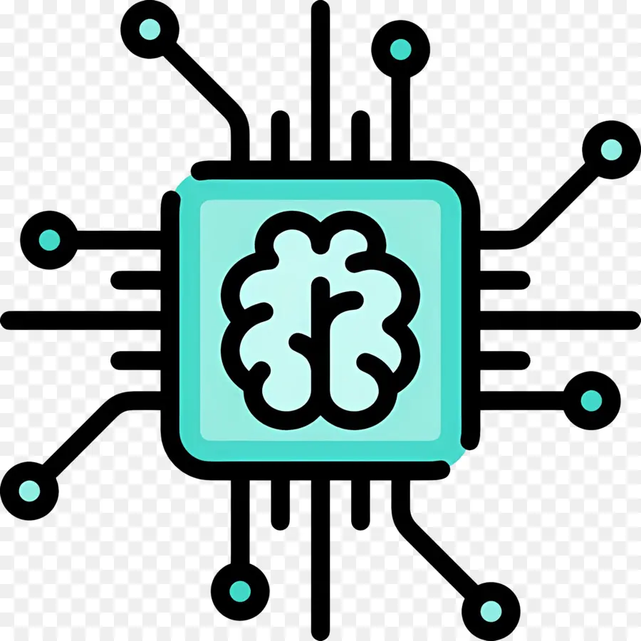 Inteligencia Artificial，Cerebro Con Circuito PNG