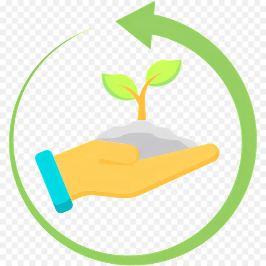 Sostenibilidad，Mano Con Planta PNG