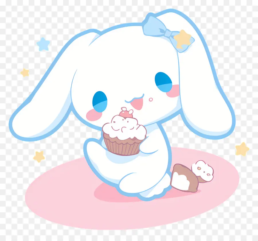 Lindo Cinnamoroll，Lindo Conejito Con Cupcake PNG