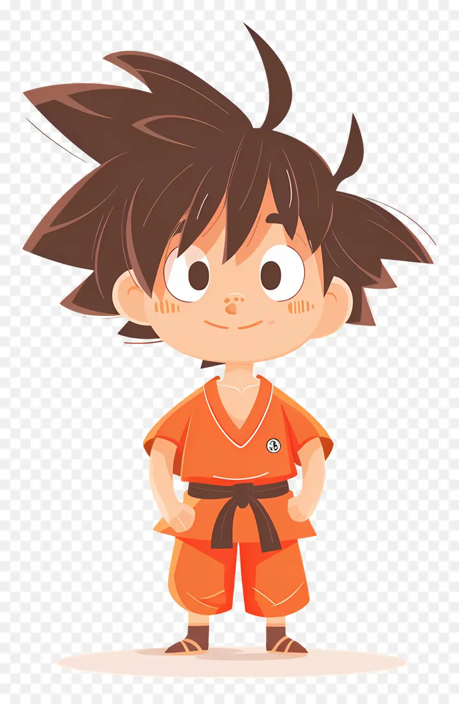 Goku，Chico En Traje Naranja PNG