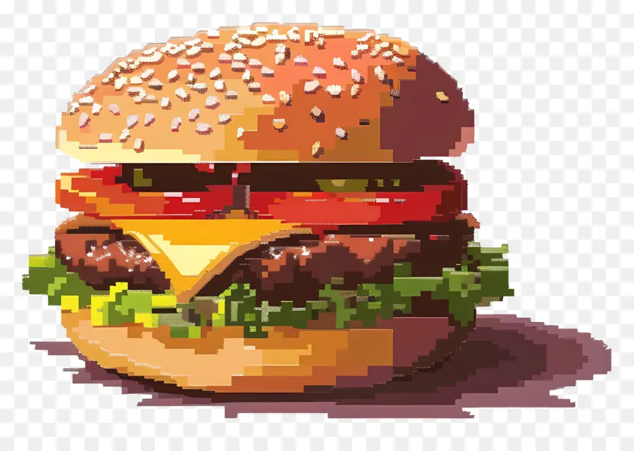 Hamburguesa De Píxeles，Queso PNG