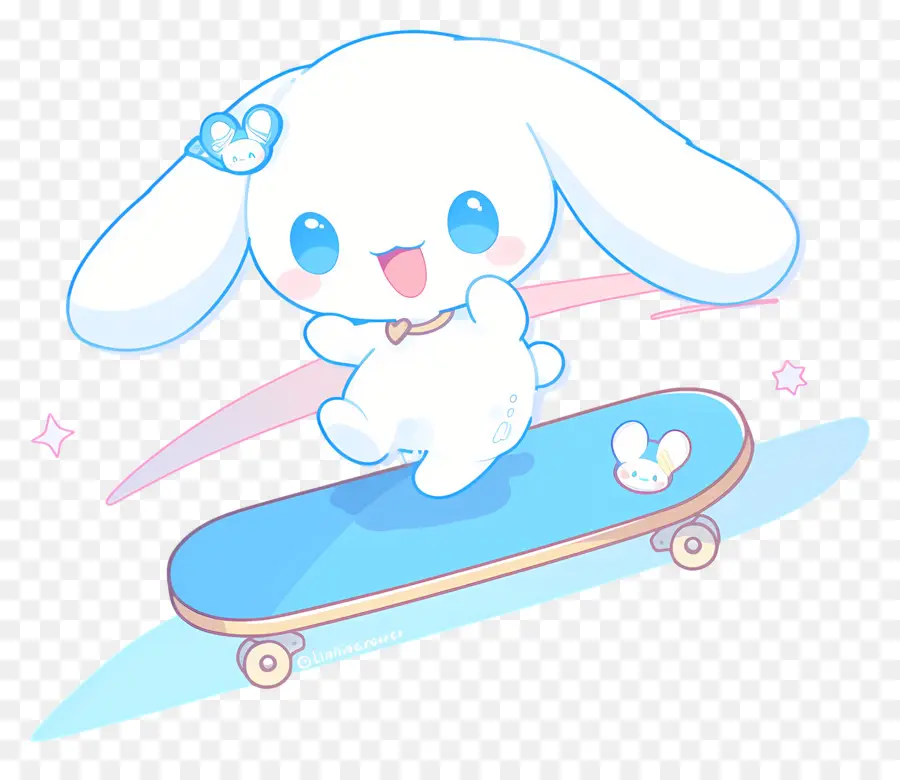 Lindo Cinnamoroll，Lindo Personaje En Patineta PNG