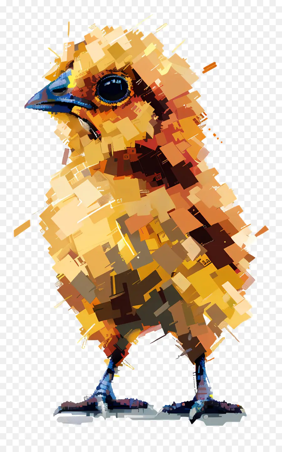 Pollito Pixel，Polluelo Pixelado PNG