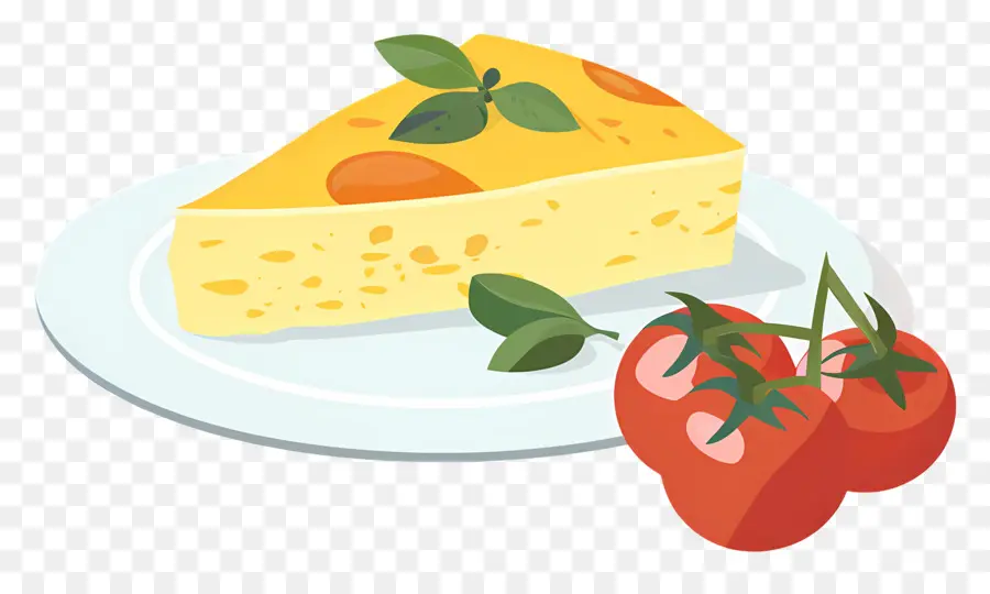 Tortilla Española，Rebanada De Queso PNG