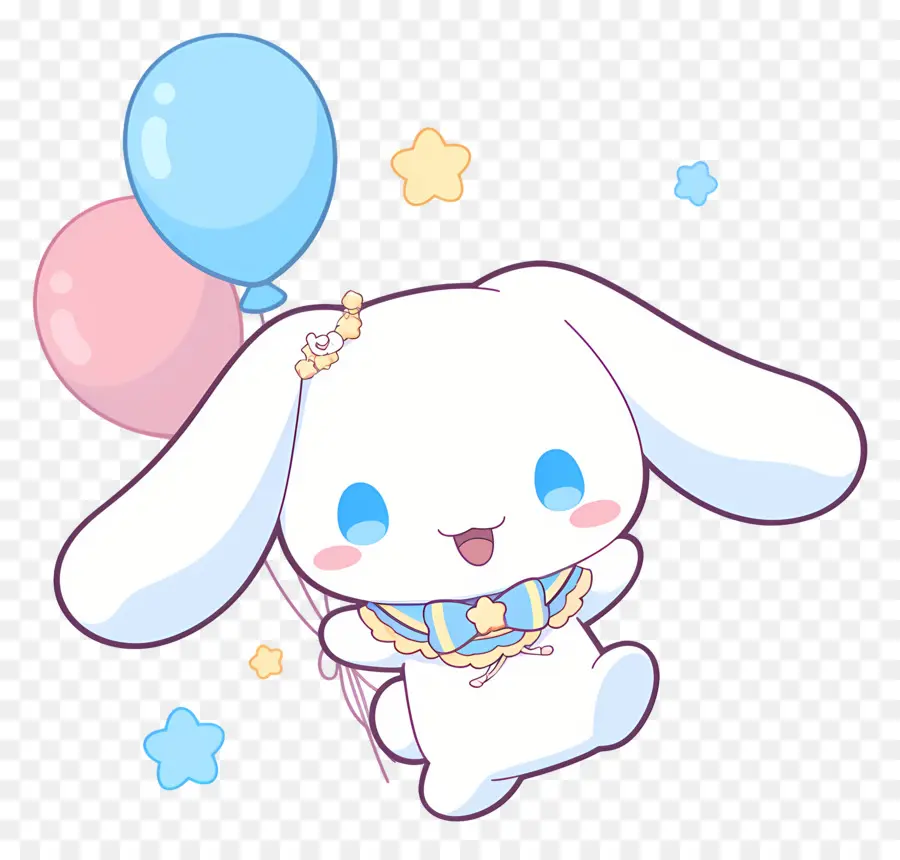 Lindo Cinnamoroll，Lindo Personaje Con Globos PNG