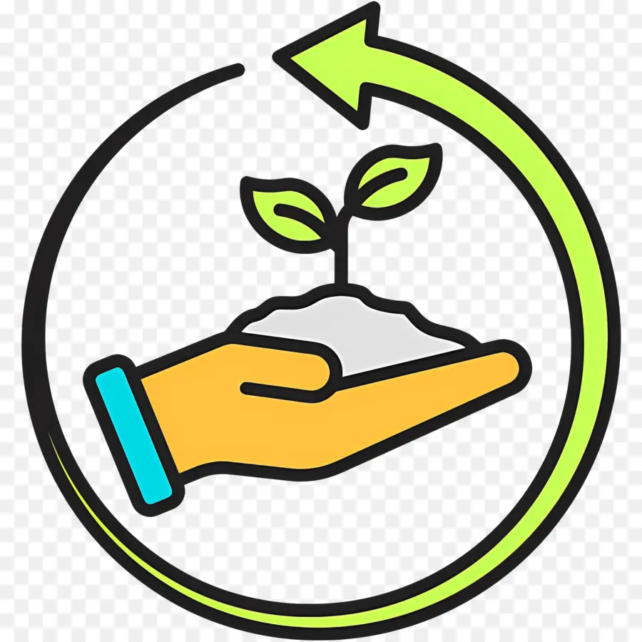 Sostenibilidad，Mano Con Planta PNG