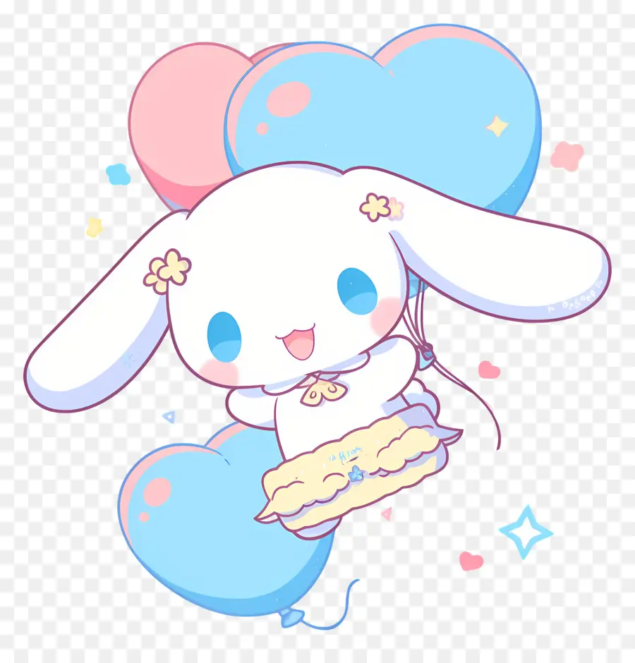 Lindo Cinnamoroll，Lindo Personaje Con Globos PNG