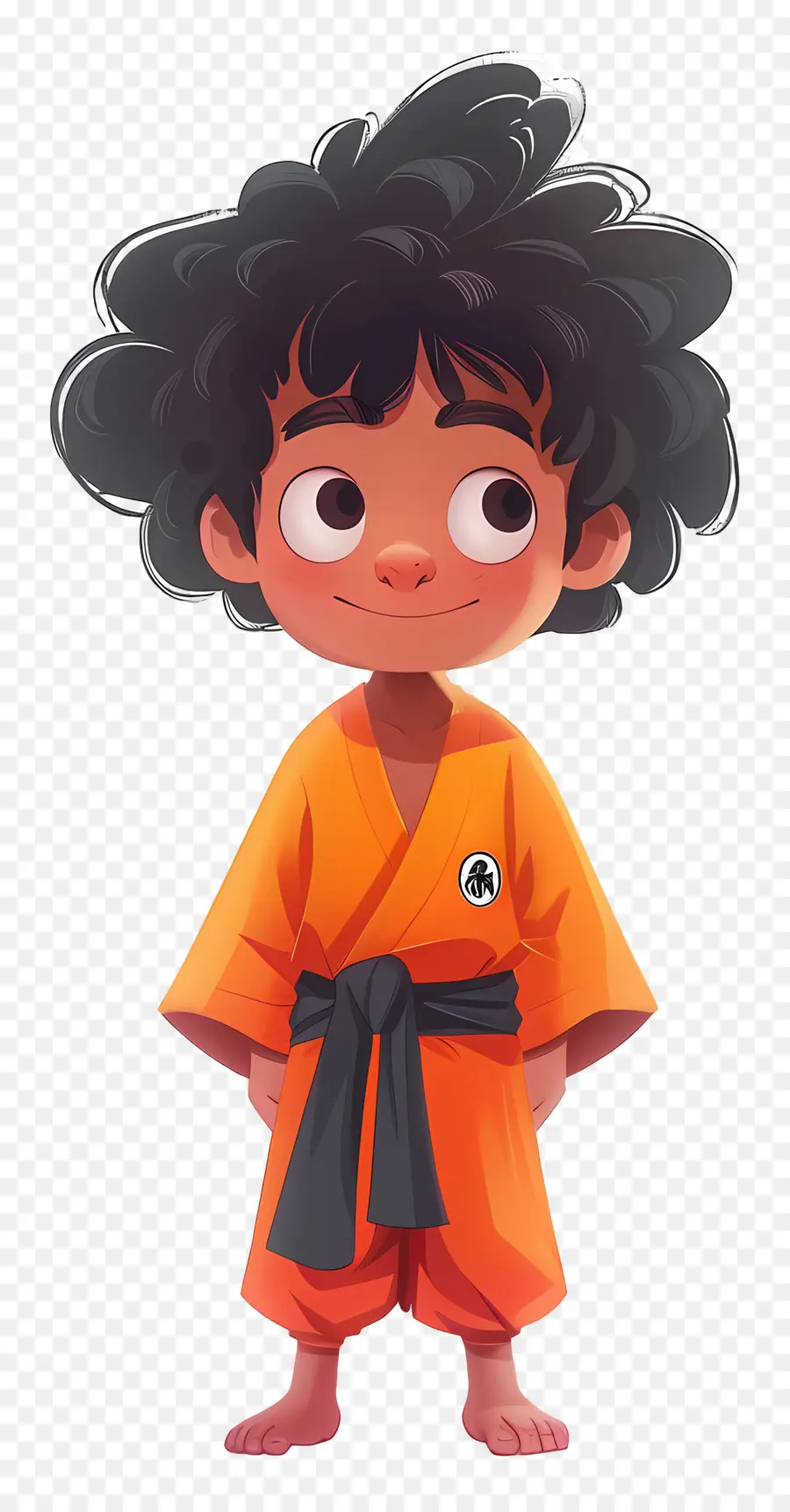 Goku，Niño De Dibujos Animados En Traje Naranja PNG