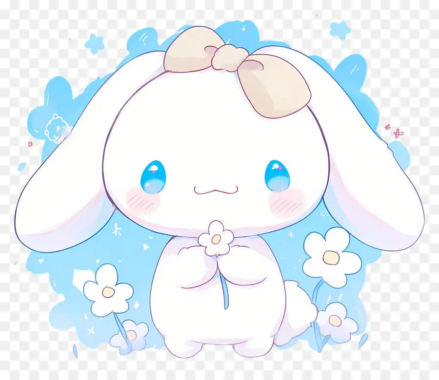 Lindo Cinnamoroll，Lindo Personaje Con Flor PNG