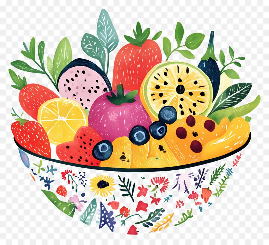 Verduras Y Frutas，Frutero Colorido PNG