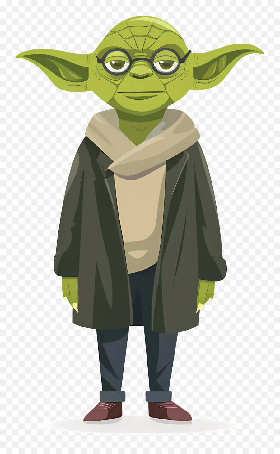 Yoda，Criatura Verde Con Gafas PNG