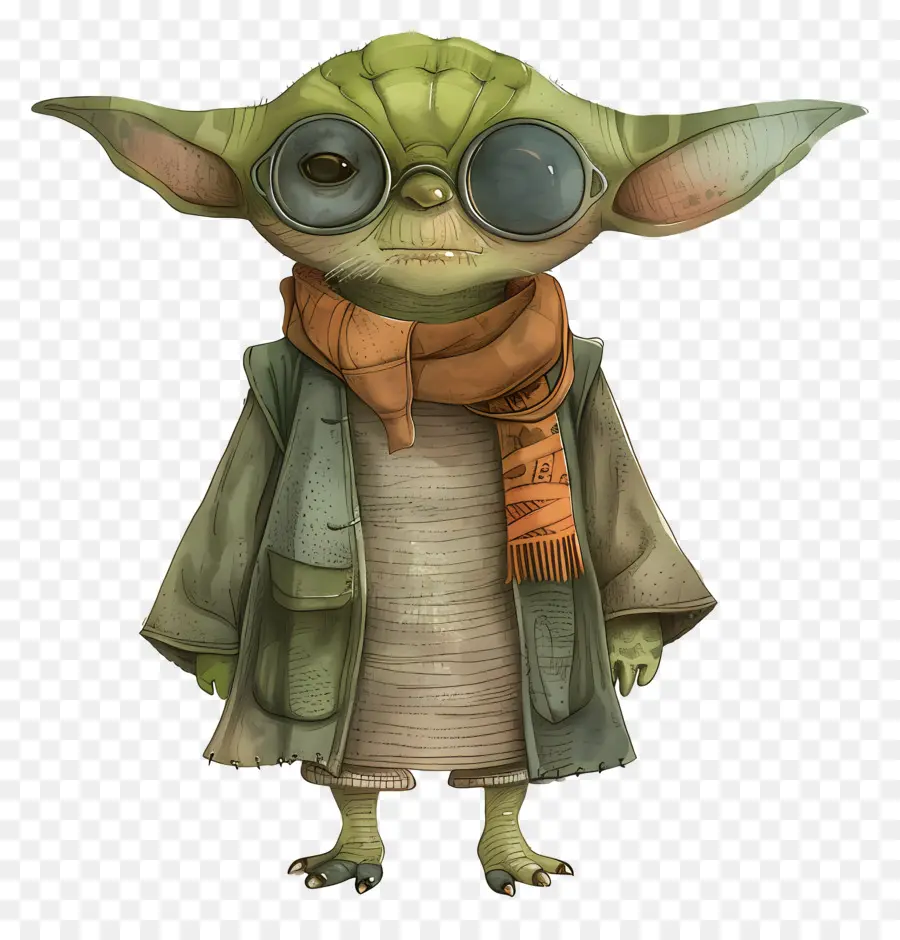 Yoda，Criatura Verde Con Estilo PNG