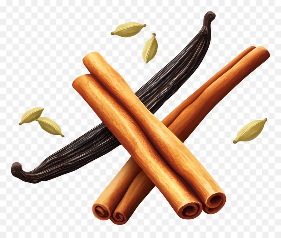 Hierbas Y Especias，Canela Y Vainilla PNG