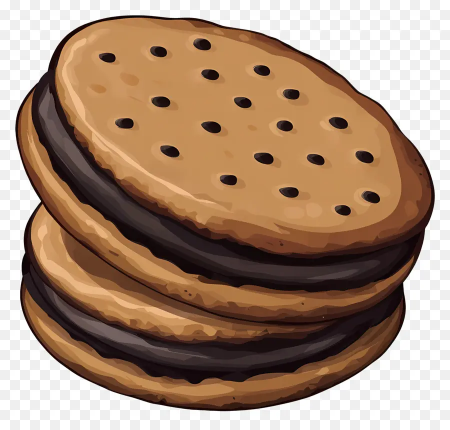 Galleta De Chocolate，Galletas Sándwich De Chocolate PNG