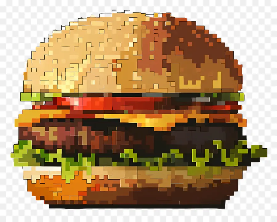 Hamburguesa De Píxeles，Queso PNG