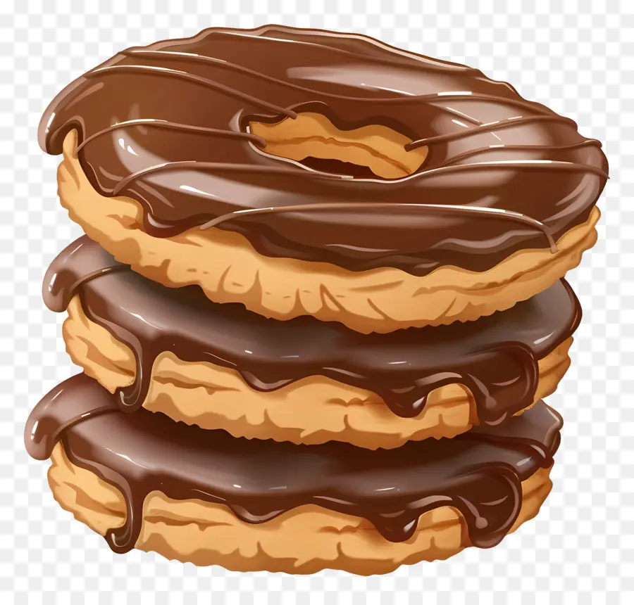 Galleta De Chocolate，Donas De Chocolate PNG