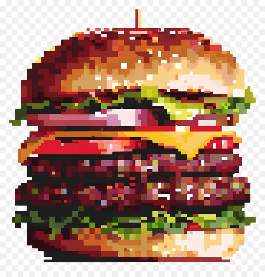 Hamburguesa De Píxeles，Queso PNG