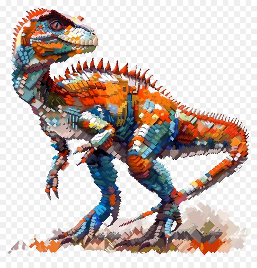 Dinosaurio Píxel，Dinosaurio Pixelado PNG